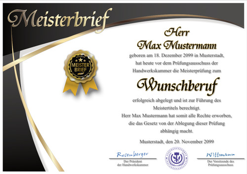 Meisterbrief diplom - meisterbrief,