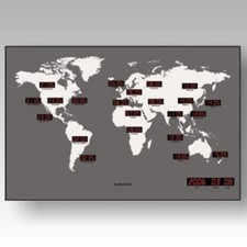 Karlsson Wanduhr Weltkarte