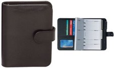 bind Terminplaner Modell 17501-1 A7 ohne Kalender schwarz Notizbuch Lederimitat