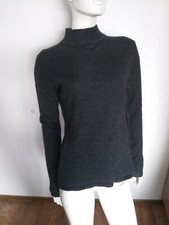 CAREN PFLEGER graues Langarm Kaschmir Oberteil Pullover Gr.M