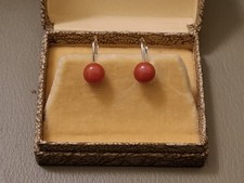 Antik Korallen- Ohrringe