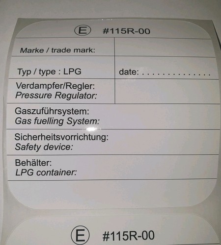R115 einbauplakette - r115,