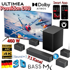 Ultimea Poseidon D80 Soundbar-Subwoofer 7.1-Kanal Lautsprecher-Kit, Dolby Atmos