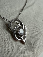 14K Weißgold Liebeskette –