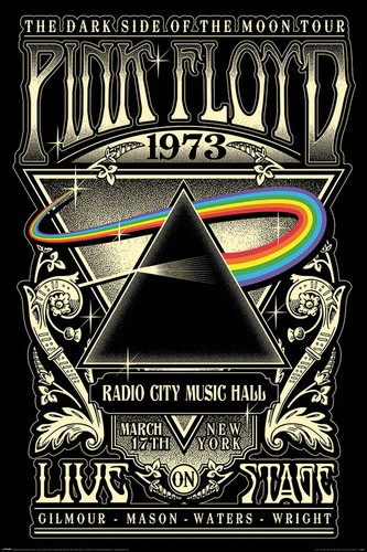 Pink floyd poster live - pink,
