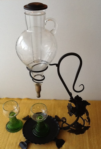 Weinspender glas mit - glas,