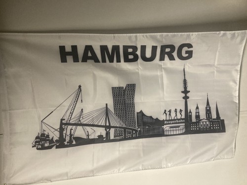 Fahne hamburg silhouette 150 - fahne,