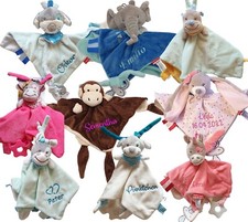 ❤️ Schmusetuch, Kuscheltuch, Schnuffeltuch personalisiert mit Name bestickt ❤️