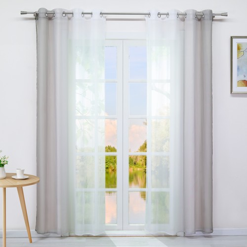 2er transparent gardinen - 2er,