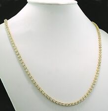 Wert 18.000 Euro Tennis-Brillant-Collier Diamanten 5,00 ct 750 Gelbgold
