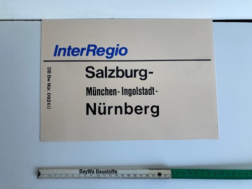 Zuglaufschild innen aus - , db