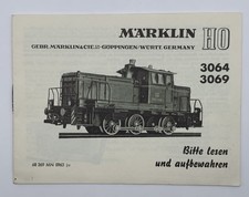 Märklin H0 Anleitung 3064 / 3069 Diesellok – Original Bedienungsanleitung