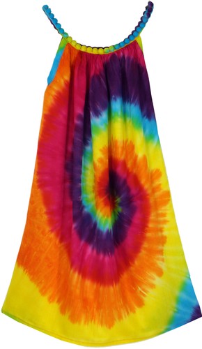 Batik kinderkleid regenbogen - batik,
