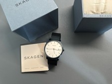 Uhr Skagen Herren Milanaise Armband blau