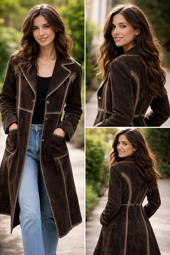 Vintage leder trenchcoat - leder,