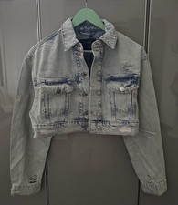 All Saints Cropped Jeansjacke