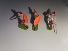 Elastolin Figuren 4cm bemahlt 3 Stück Römer Lanze