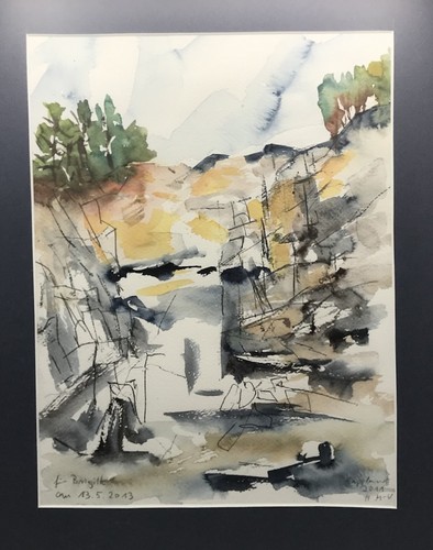 Modernes aquarell von lappland - aquarell,