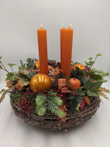 Adventskranz kugel stern apfel - stern,