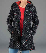 Blutsgeschwister Mantel Damen Jacke Parka XS Dunkelblau Punkte Softshell