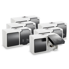 ABSINA 6x Aufputzsteckdose &