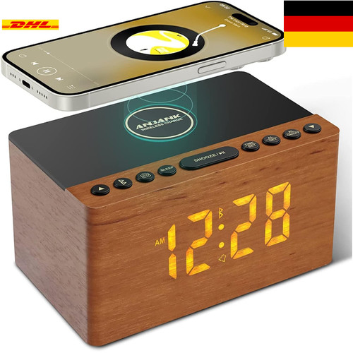 Holzwecker mit bluetooth - holzwecker,