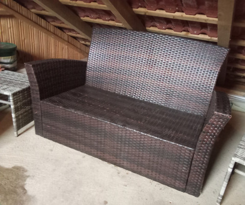 Gartenbank rattan braun - gartenbank,