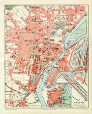 Stettin historischer Stadtplan