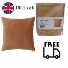 SANELA Kissenbezug 50 cm x 50 cm 100% Samt Baumwolle Orange Braun Portofrei