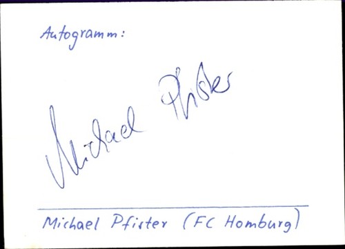 Autogramm fußballer michael - fußballer,
