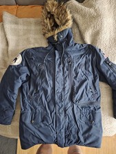 Alpha Industries N3B Explorer Parka Dunkelblau XL Neuwertig mit Fellkapuze Top