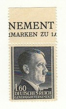 Briefmarke Deutsches Reich Hitler 1.60 Generalgouvernement Philex 88 ungest.