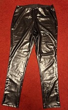 DIVIDED. Lack Leggins/Hose/Schlupfhose (dünn).Schwarz.Gr.48.