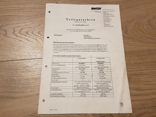 Abe tüv gutachten borbet - borbet, bs