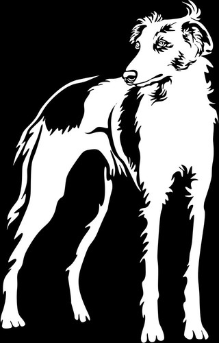 Whippet aufkleber - aufkleber,