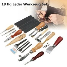 18tlg Leder Werkzeug Ledernadeln Stitching Lederhobel Sattler Stitching Handwerk
