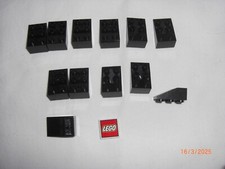 12x Lego Dachstein 33° 3x2 schwarz negativ Dachziegel schräg Steine 374726 3747b