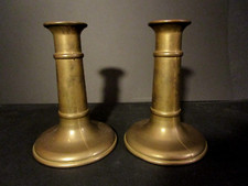 2 schwere Messing Kerzenständer, jeweils ca. 900 Gramm, Höhe: 15,5 cm