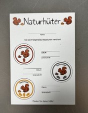 Urkunde naturhüter schule - urkunde,