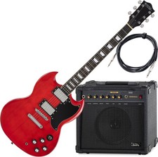 Hochwertige E-Gitarre von Rocktile in Heritage Cherry inkl. Verstärker und Kabel