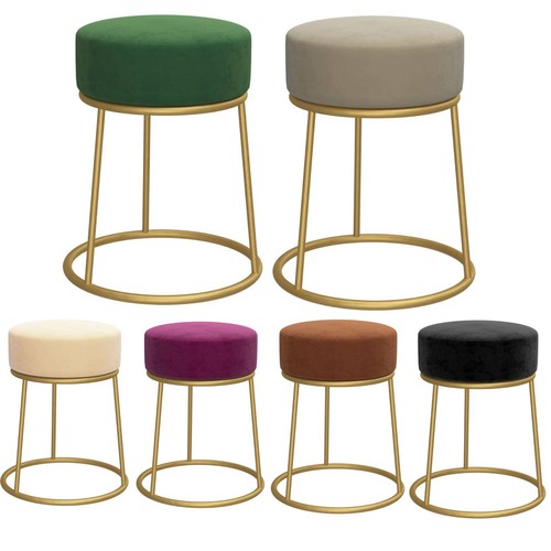 Samt runde fußstütze hocker - fußstütze,