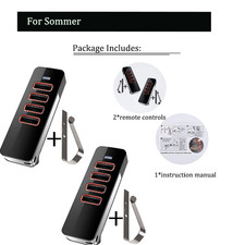 2 Stück für Sommer 4018V000 4 Befehl Pearl Funksender Garagentor Handsender