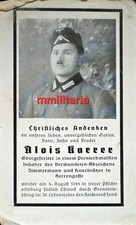 Sterbebild WWII Obergefreiter Walzing 2. Bau-Pionier Btl. 127 Narwa Estland