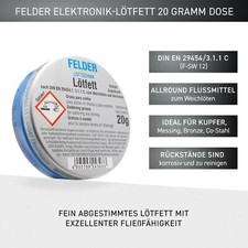 Felder Elektronik Lötfett 20 g Dose Lötpaste Flussmittel