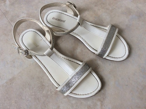 Sandalen weiss silber - sandalen,
