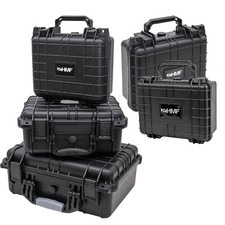 HMF Outdoor-Fotokoffer wasserdicht, Waffenkoffer mit Rasterschaumstoff, ODK100