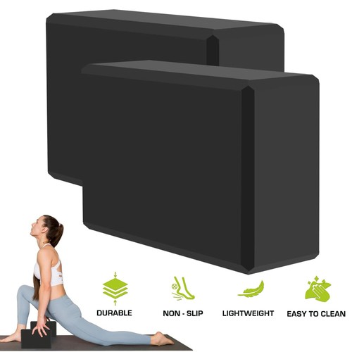 Yoga block 2er - yoga, schwarz