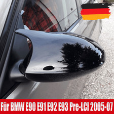 Paar Spiegelkappe Gehäuse Schwarz Für BMW E90 E91 E92 E93 2005-2009 PRE-LCI DE