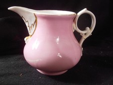 Antike Milchkanne Rosa, Hersteller H. K. (unbekannt) Thüringen, 19. Jahrhundert