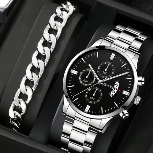 Herren armbanduhr schwarz gold - schwarz,